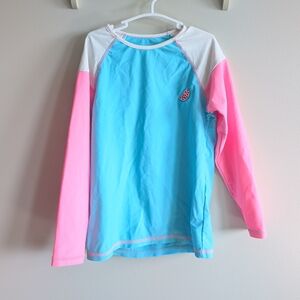 F&F Kids Swim Rashguard - Blue, Pink, and White